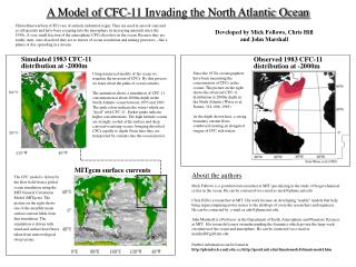 A Model of CFC-11 Invading the North Atlantic Ocean