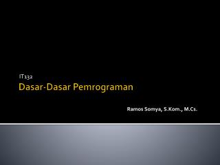 Dasar-Dasar Pemrograman
