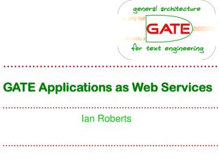 GATE Applications as Web Services