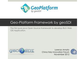 Geo-Platform Framework by geoSDI