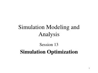 Simulation Modeling and Analysis