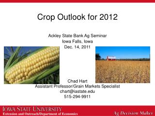 Crop Outlook for 2012