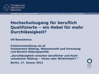 Fakultät Erziehungswissenschaften Promotionskolleg Lebenslanges Lernen der Hans-Böckler-Stiftung