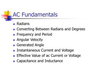 AC Fundamentals