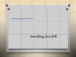 Installing Java JDK