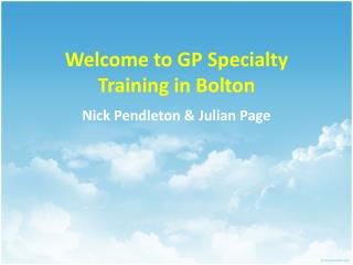 Welcome to GP Specialty Training in Bolton