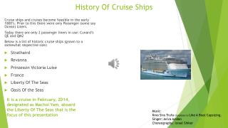 History Of Cruise Ships