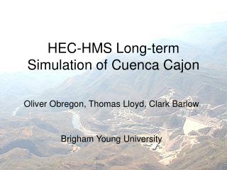 Water Quality Model for El Cajon Reservoir