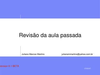 Revisão da aula passada