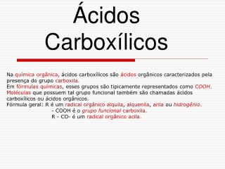 Ácidos Carboxílicos