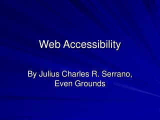 Web Accessibility