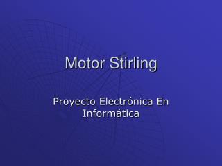 Motor Stirling