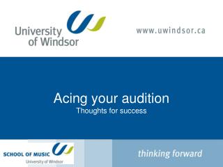 Acing your audition Thoughts for success