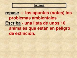 La tarea