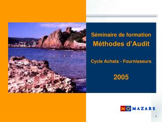 Séminaire de formation Méthodes d’Audit Cycle Achats - Fournisseurs 2005