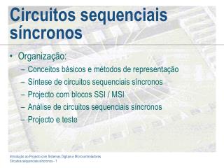 Circuitos sequenciais síncronos