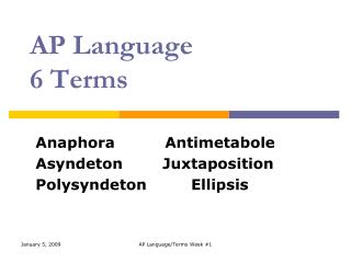 AP Language 6 Terms
