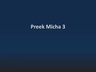 Preek Micha 3