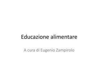 Educazione alimentare