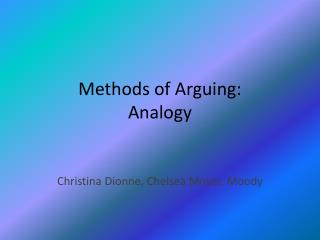 Methods of Arguing: Analogy