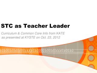 STC as Teacher Leader