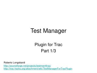 Test Manager