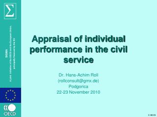 Appraisal of individual performance in the civil service