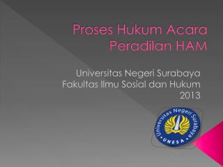 Proses Hukum Acara Peradilan HAM