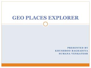 GEO PLACES EXPLORER