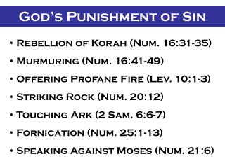 God’s Punishment of Sin