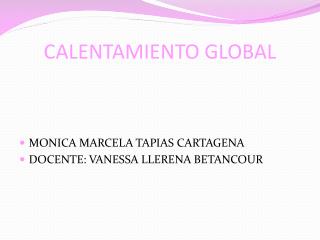 CALENTAMIENTO GLOBAL