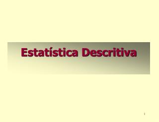 Estatística Descritiva