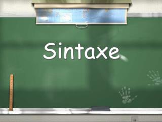 Sintaxe