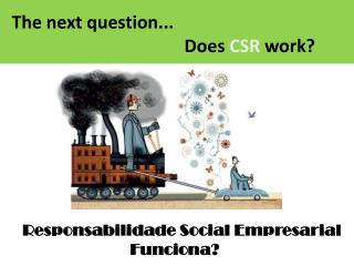 The next question ... Does CSR work?