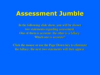 Assessment Jumble