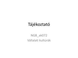 Tájékoztató