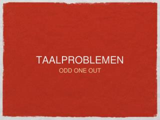 TAALPROBLEMEN