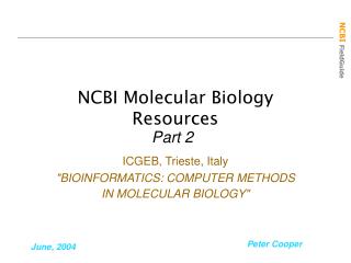 NCBI Molecular Biology Resources