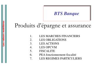 Produits d’épargne et assurance