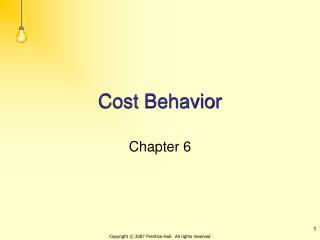 Cost Behavior