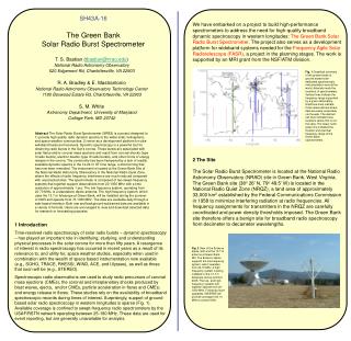 SH43A-16 The Green Bank Solar Radio Burst Spectrometer