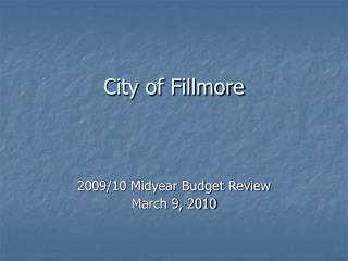 City of Fillmore