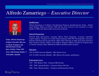 Alfredo Zamarriego – Executive Director