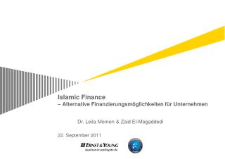 Islamic Finance – Alternative Finanzierungsmöglichkeiten für Unternehmen