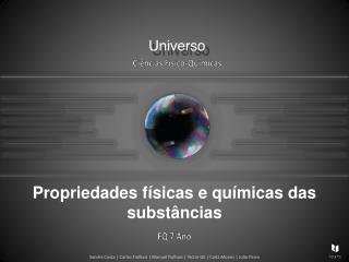 Propriedades físicas e químicas das substâncias