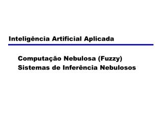 Inteligência Artificial Aplicada