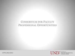 Consortium for Faculty Professional Opportunities