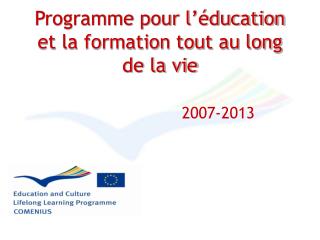 Programme pour l’éducation et la formation tout au long de la vie
