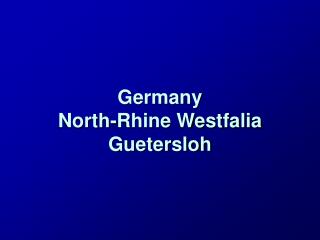 Germany North-Rhine Westfalia Guetersloh