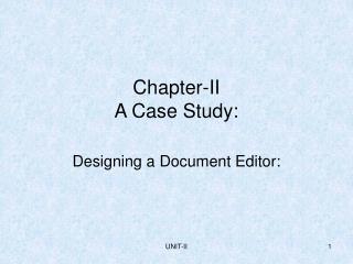 Chapter-II A Case Study: